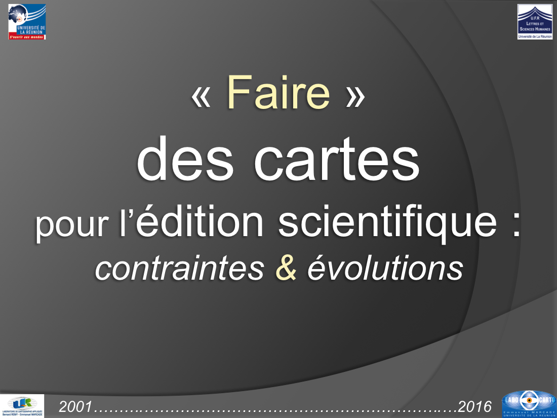 Faire des cartes pour l’édition scientifique : contraintes et évolutions