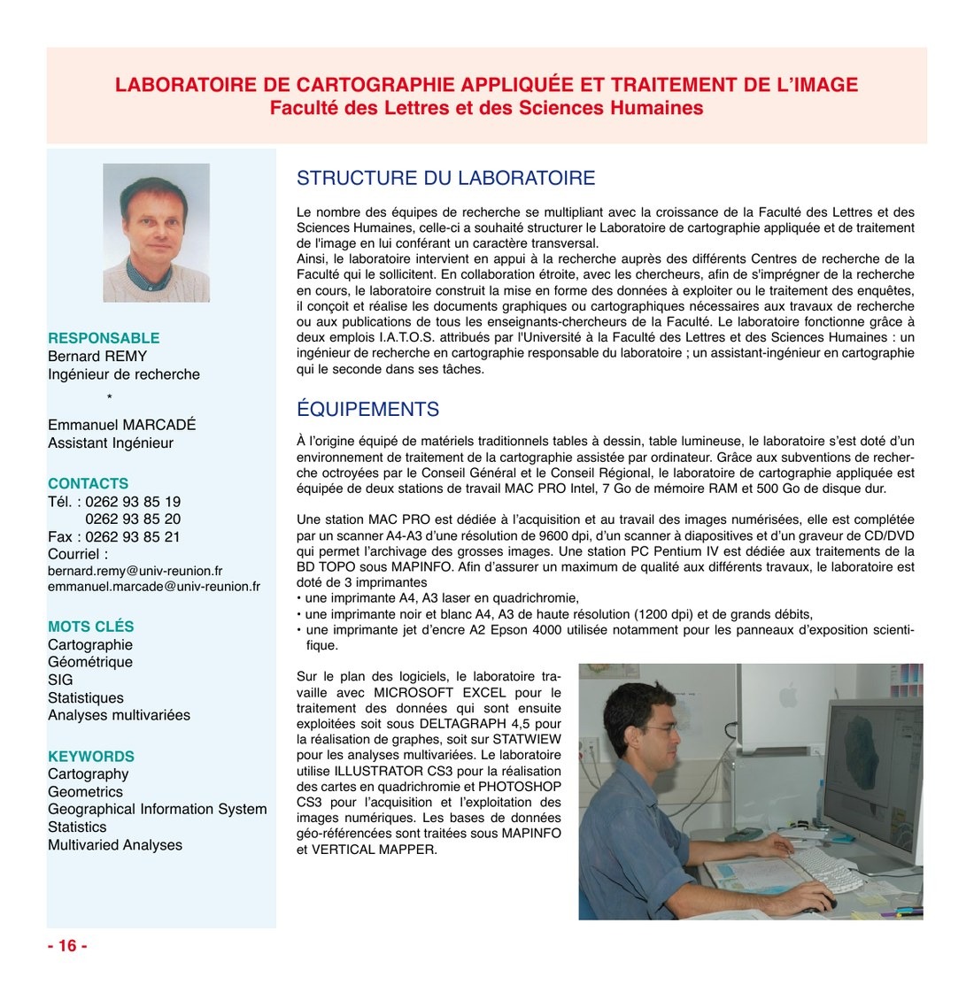 Présentation du laboratoire de cartographie appliquée, page 1, 2009